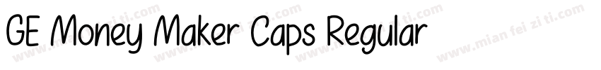 GE Money Maker Caps Regular字体转换